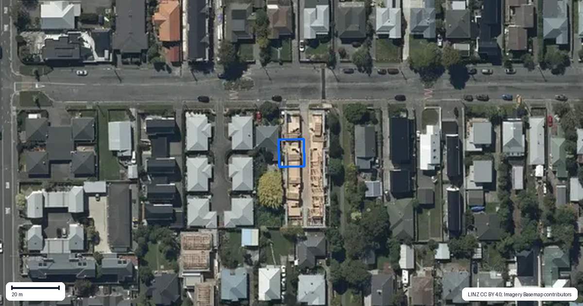 Property context map for 2/24 Southey Street, Sydenham, Christchurch