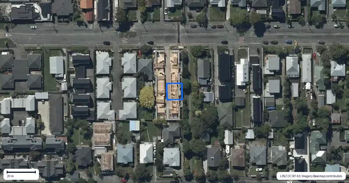Property context map for 3/26 Southey Street, Sydenham, Christchurch