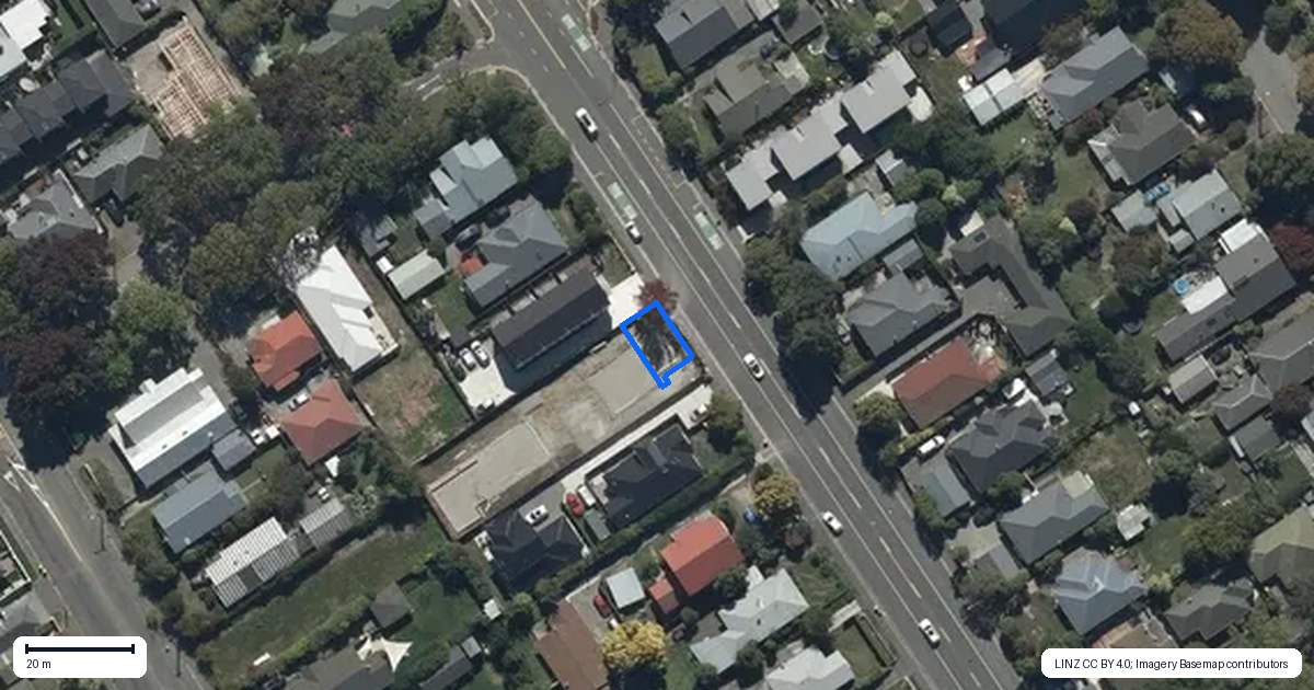 Property context map for 1/205 Cranford Street, St Albans, Christchurch