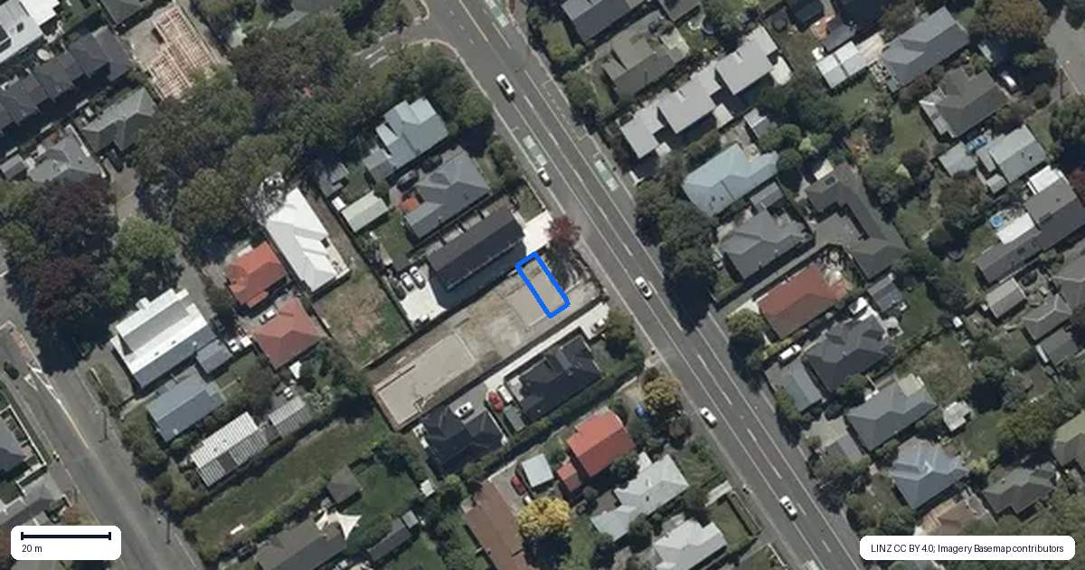 Property context map for 2/205 Cranford Street, St Albans, Christchurch