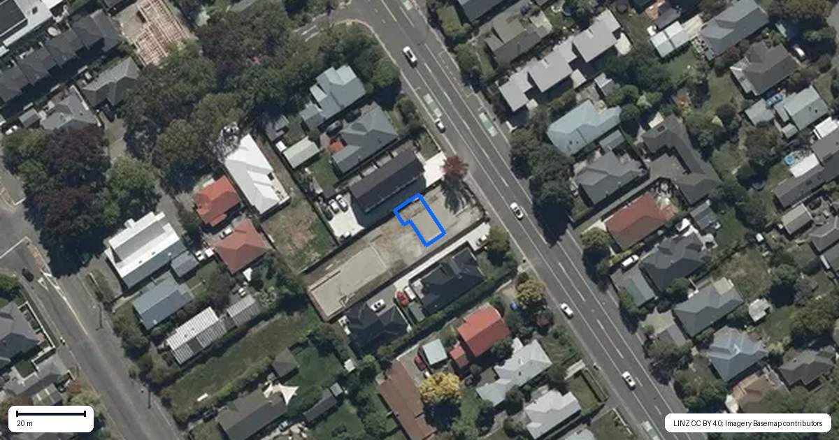Property context map for 3/205 Cranford Street, St Albans, Christchurch