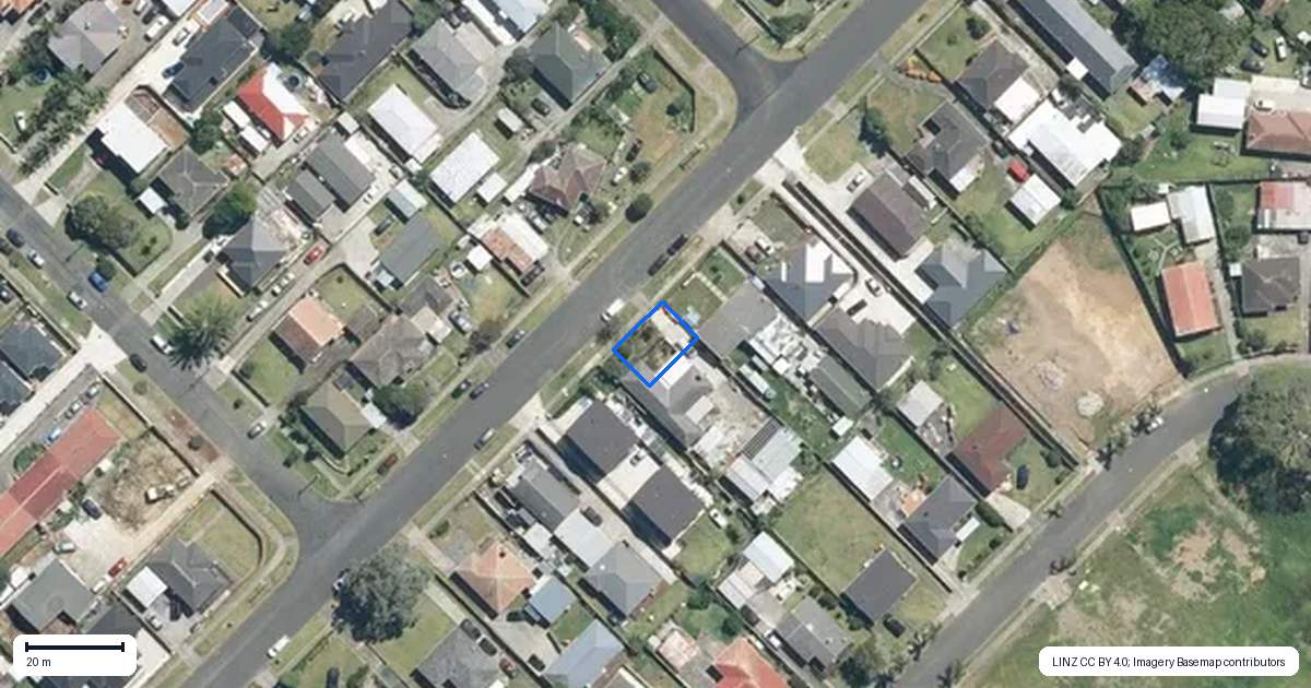 Property context map for 34A Allen Street, Mangere East, Auckland