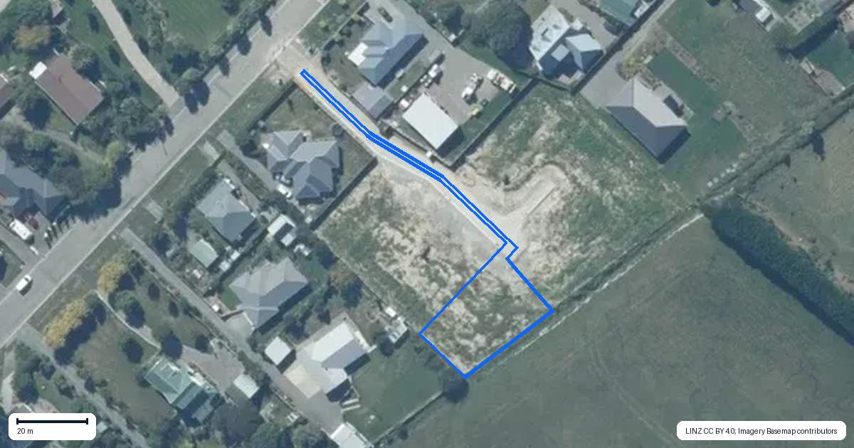 Property context map for 30D Woodville Street, Leeston