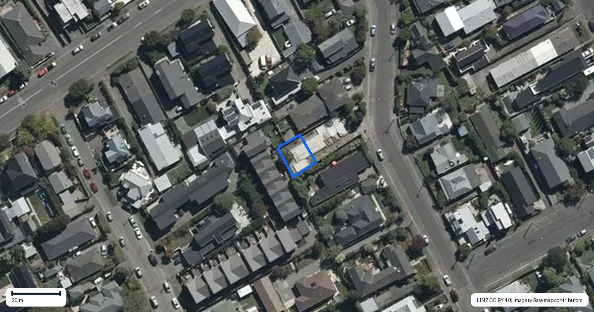 Property context map for 3/129 Bristol Street, St Albans, Christchurch
