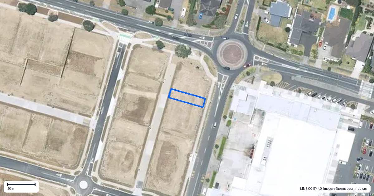 Property context map for 108 Mahutonga Avenue, Beachlands, Auckland