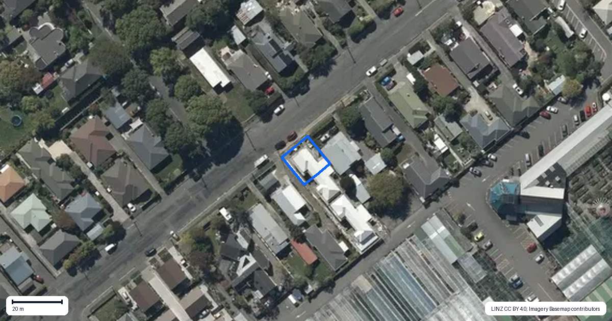 Property context map for 1/70 Stourbridge Street, Spreydon, Christchurch