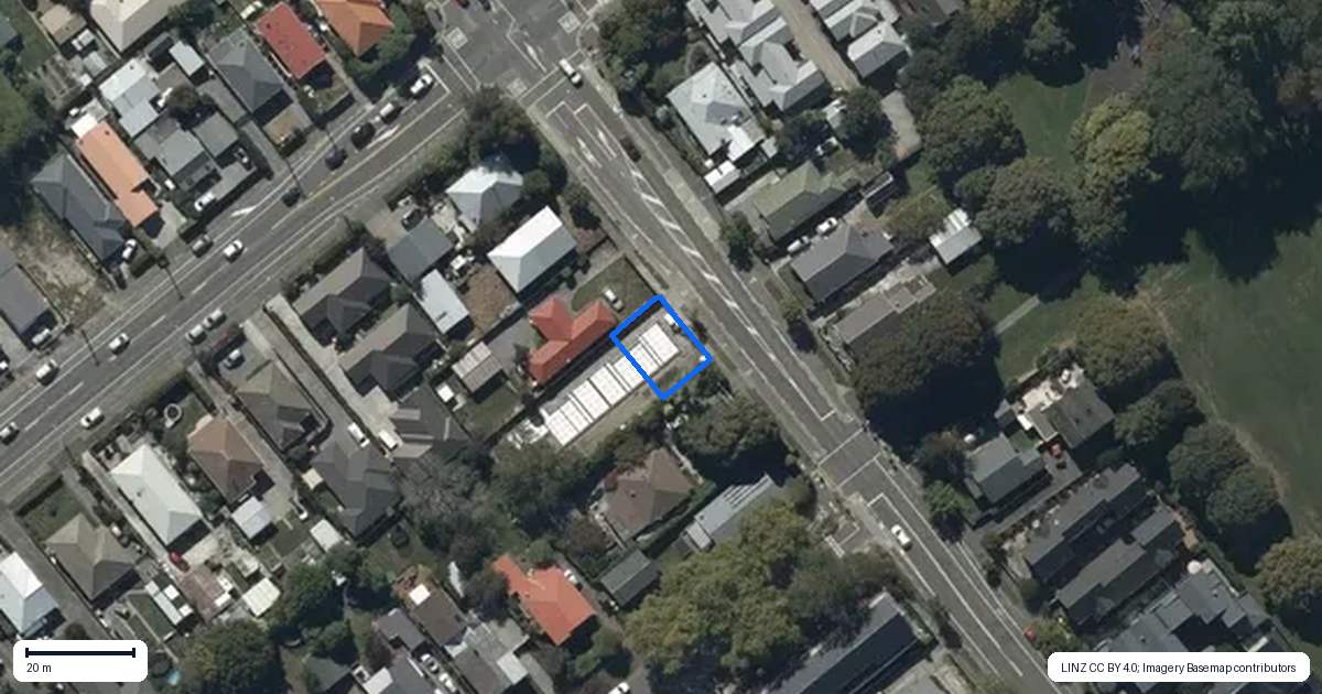 Property context map for 1/97 Strickland Street, Sydenham, Christchurch