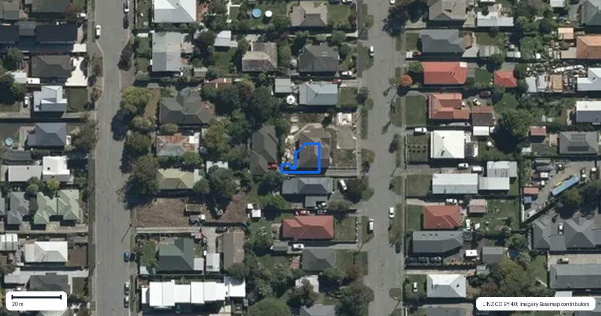 Property context map for 3/23 Woodville Street, Edgeware, Christchurch