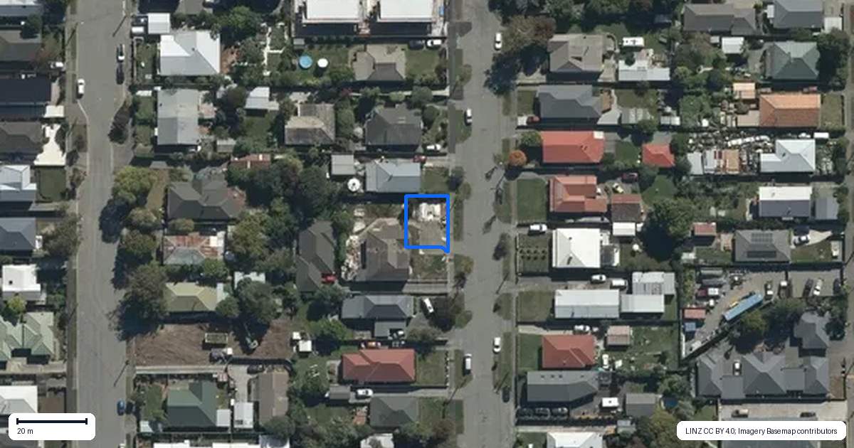 Property context map for 4/23 Woodville Street, Edgeware, Christchurch
