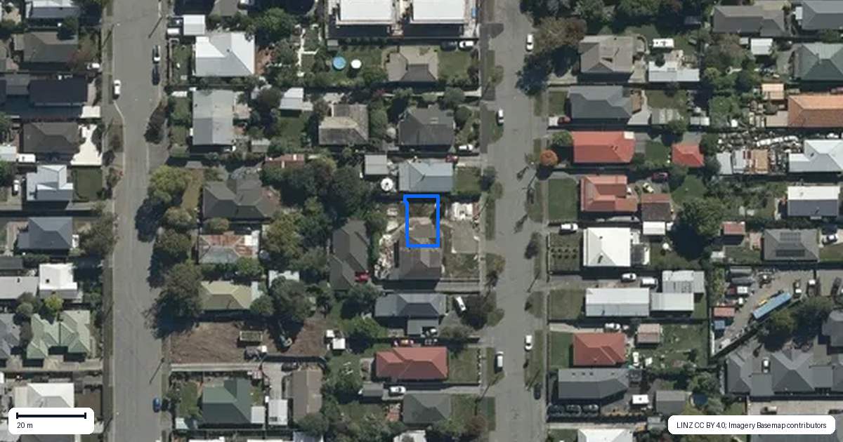 Property context map for 5/23 Woodville Street, Edgeware, Christchurch