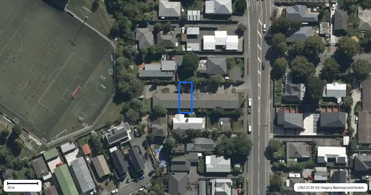 Property context map for 4/83 Cranford Street, St Albans, Christchurch