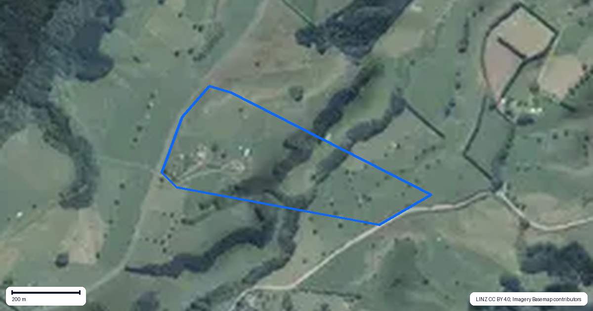 Property context map for 1157 Te Matai Road, Te Ranga, Te Puke