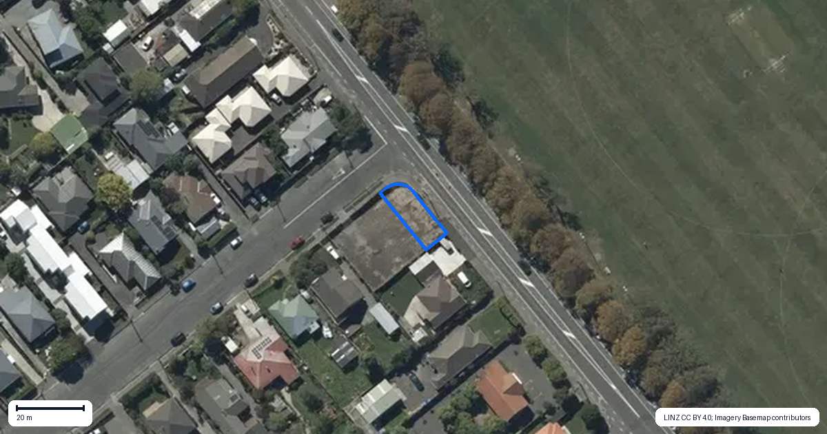 Property context map for 1/311 Barrington Street, Spreydon, Christchurch