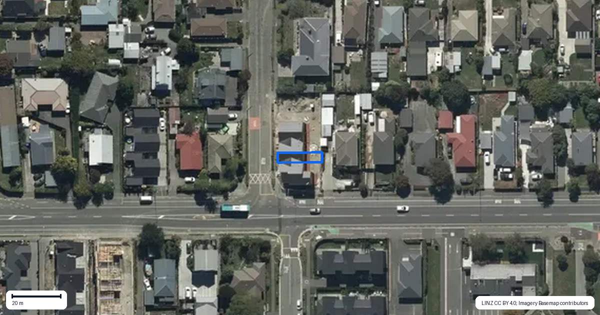 Property context map for 4A Hope Street, Shirley, Christchurch