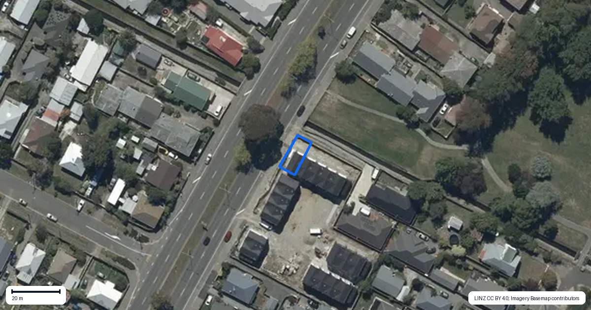 Property context map for 5/116 Aldwins Road, Phillipstown, Christchurch