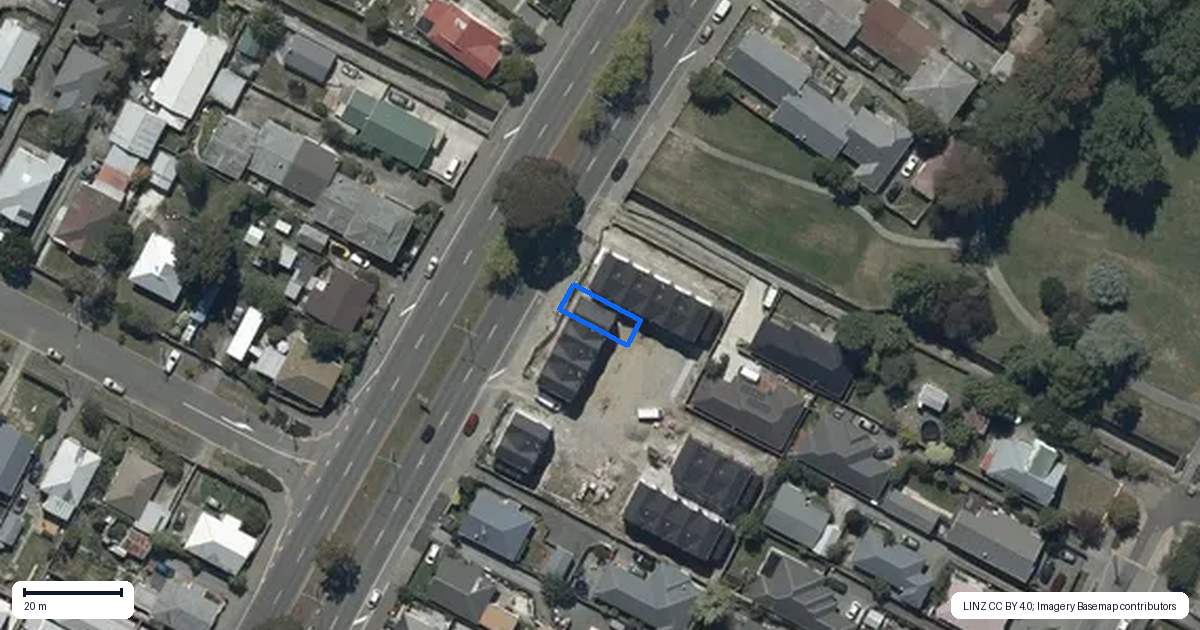 Property context map for 4/116 Aldwins Road, Phillipstown, Christchurch