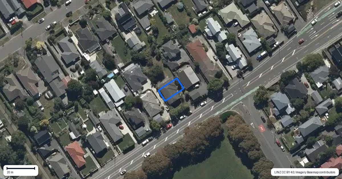 Property context map for 2/197 Innes Road, St Albans, Christchurch