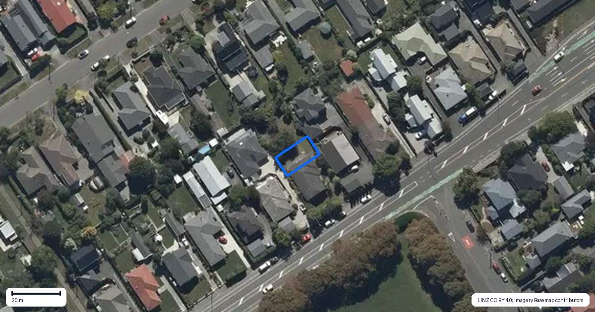 Property context map for 3/197 Innes Road, St Albans, Christchurch
