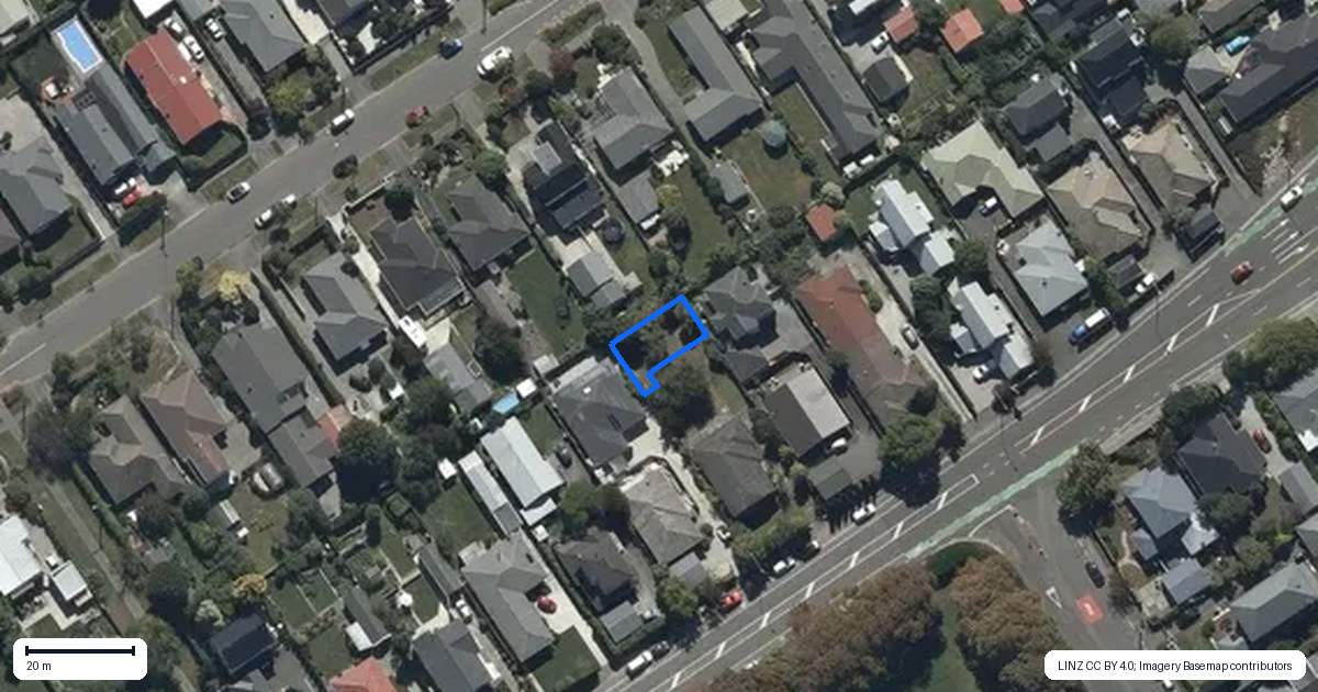 Property context map for 5/197 Innes Road, St Albans, Christchurch