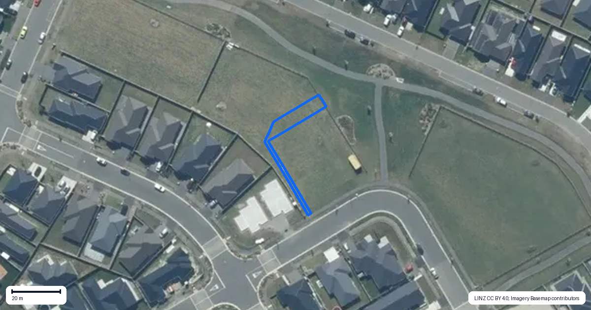 Property context map for 23 Dodd Road, Rolleston