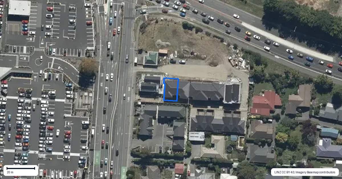Property context map for 3/200 Main North Road, Redwood, Christchurch