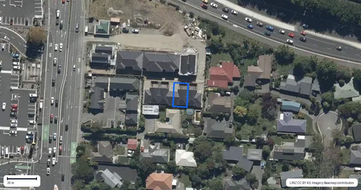 Property context map for 3/198 Main North Road, Redwood, Christchurch