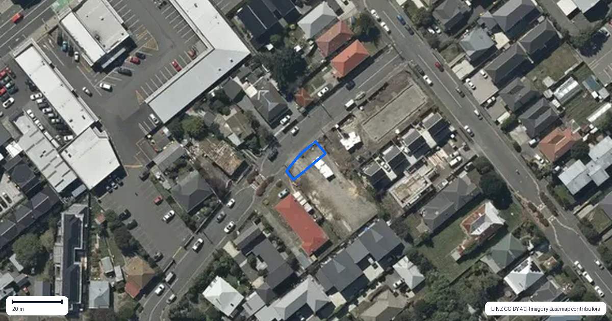 Property context map for 1/18 Feilding Street, Addington, Christchurch