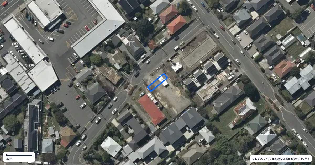 Property context map for 2/18 Feilding Street, Addington, Christchurch