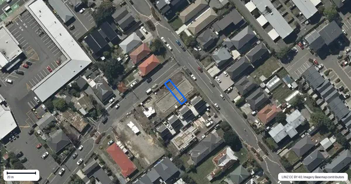 Property context map for 12/18 Feilding Street, Addington, Christchurch