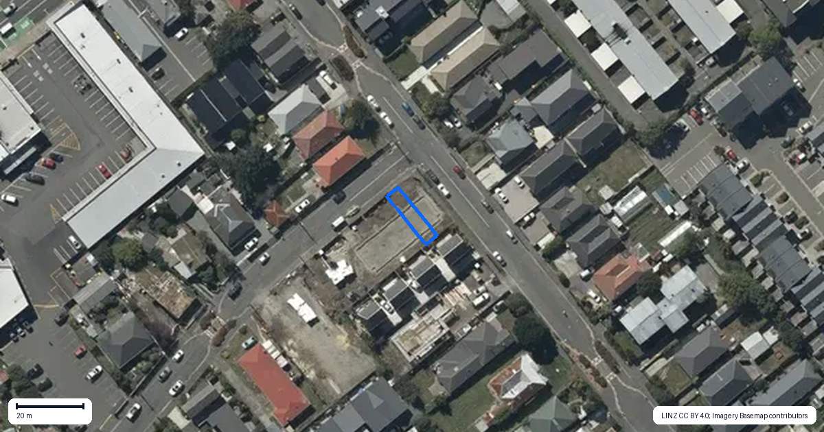 Property context map for 13/18 Feilding Street, Addington, Christchurch