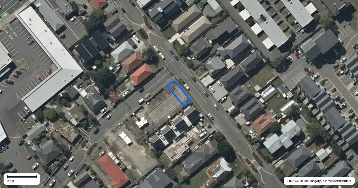 Property context map for 22 Parlane Street, Addington, Christchurch