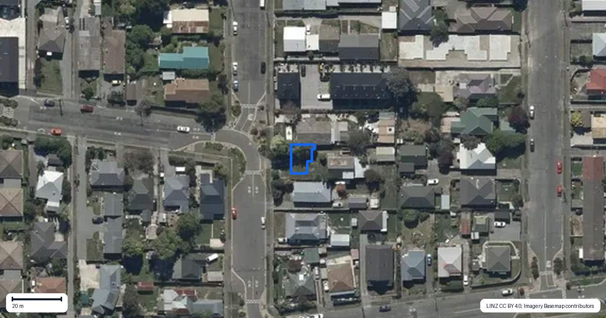 Property context map for 2/14 Clive Street, Phillipstown, Christchurch