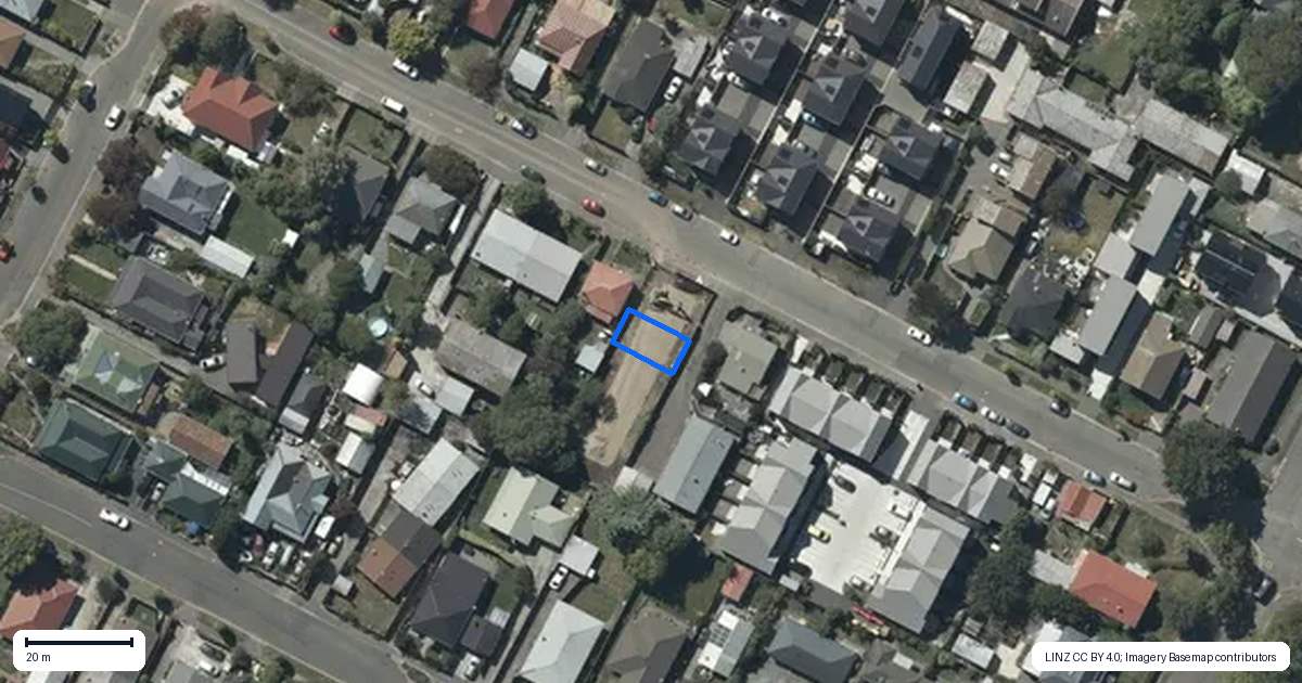 Property context map for 2/22 Frederick Street, Waltham, Christchurch