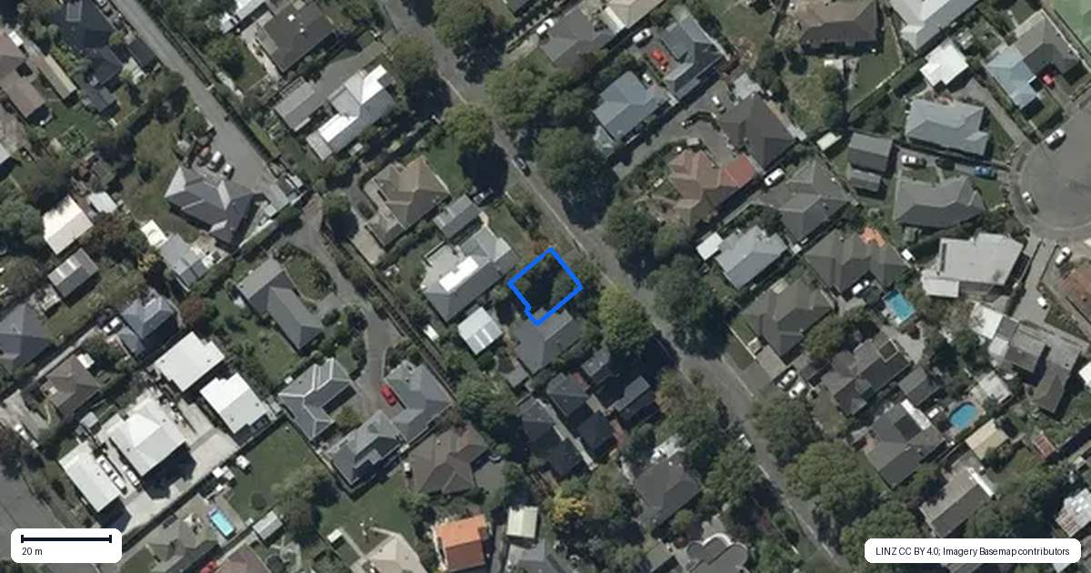 Property context map for 1/25 Therese Street, Spreydon, Christchurch
