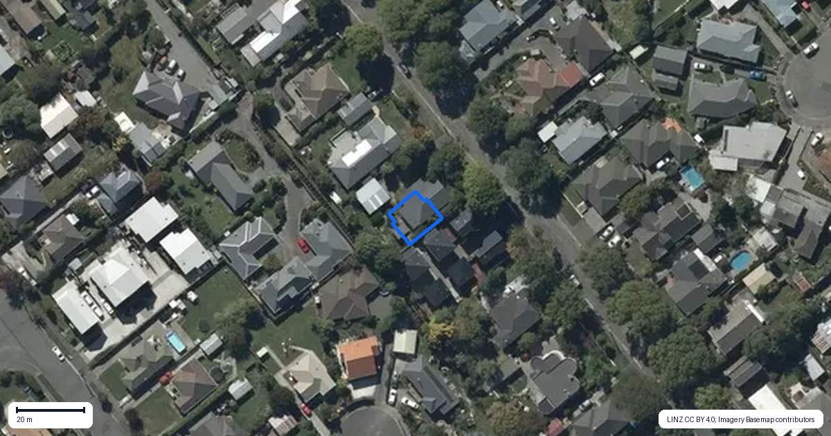 Property context map for 5/25 Therese Street, Spreydon, Christchurch
