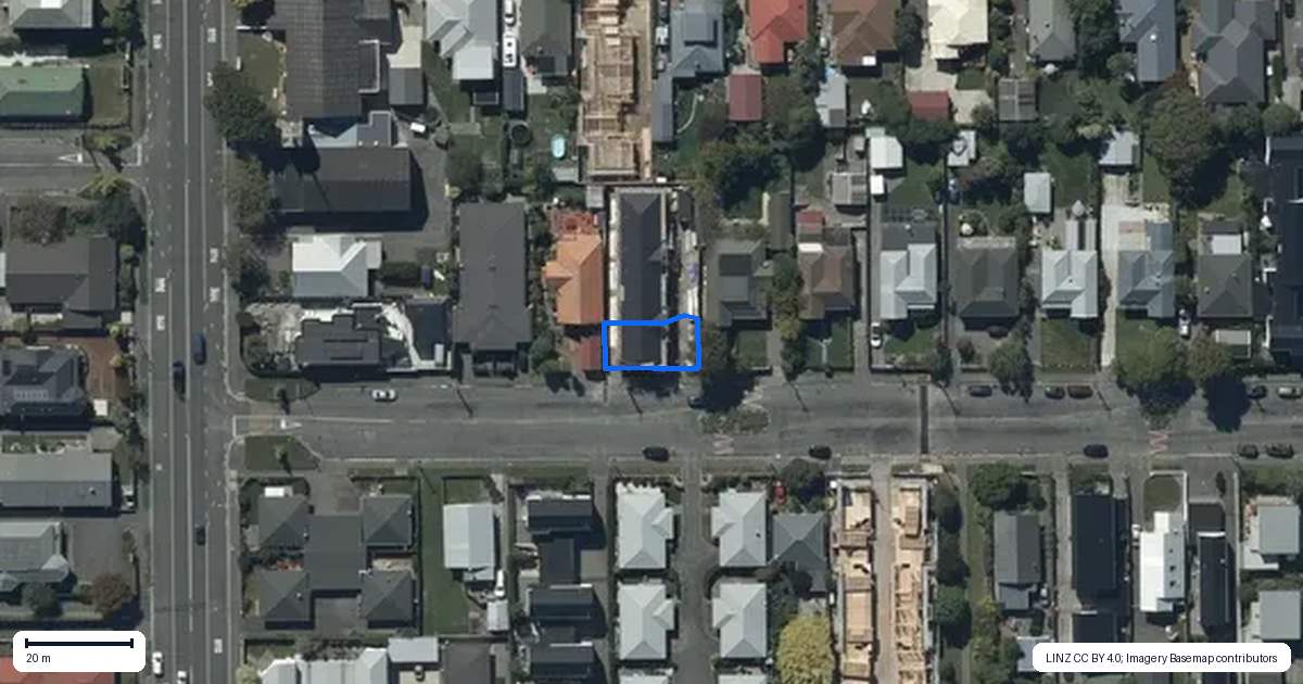 Property context map for 1/15 Southey Street, Sydenham, Christchurch