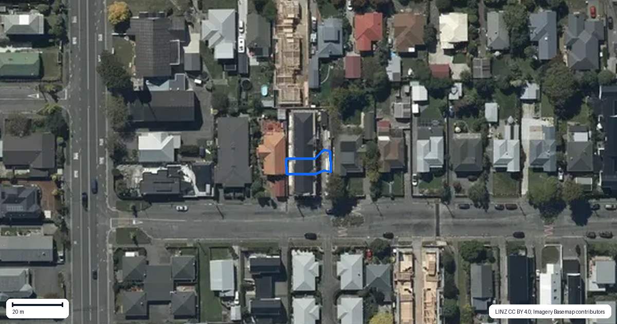 Property context map for 2/15 Southey Street, Sydenham, Christchurch