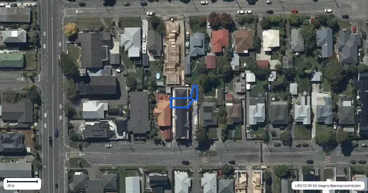 Property context map for 4/15 Southey Street, Sydenham, Christchurch