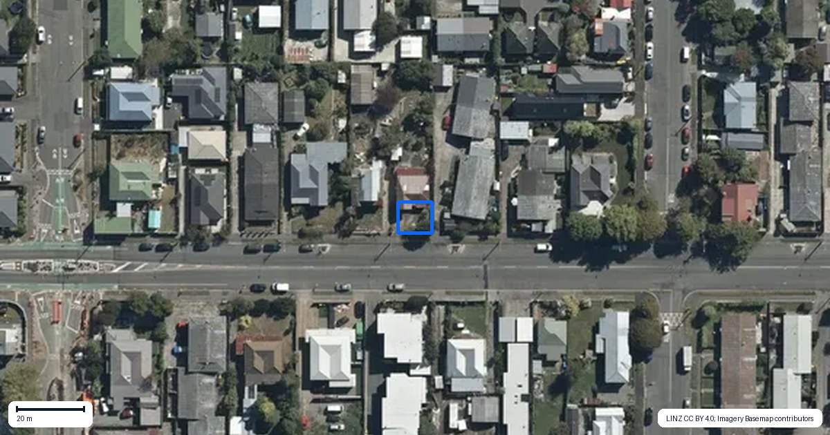 Property context map for 3/527 Hereford Street, Linwood, Christchurch