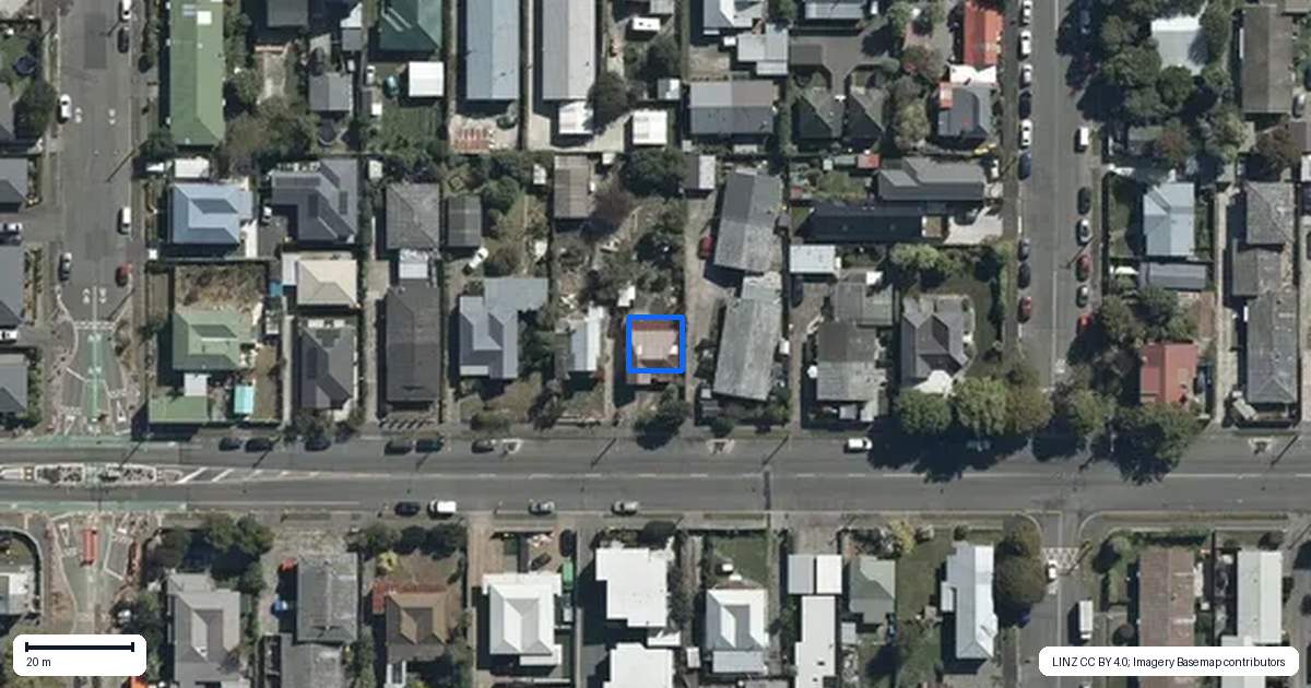 Property context map for 4/527 Hereford Street, Linwood, Christchurch