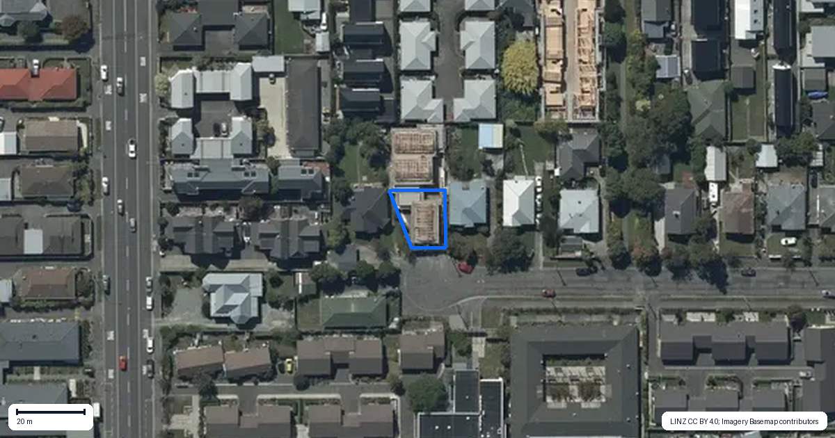 Property context map for 1/15 Wembley Street, Sydenham, Christchurch