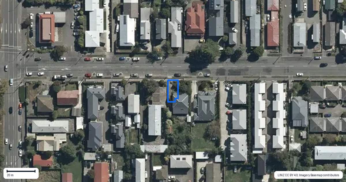 Property context map for 1/358 Hereford Street, Linwood, Christchurch