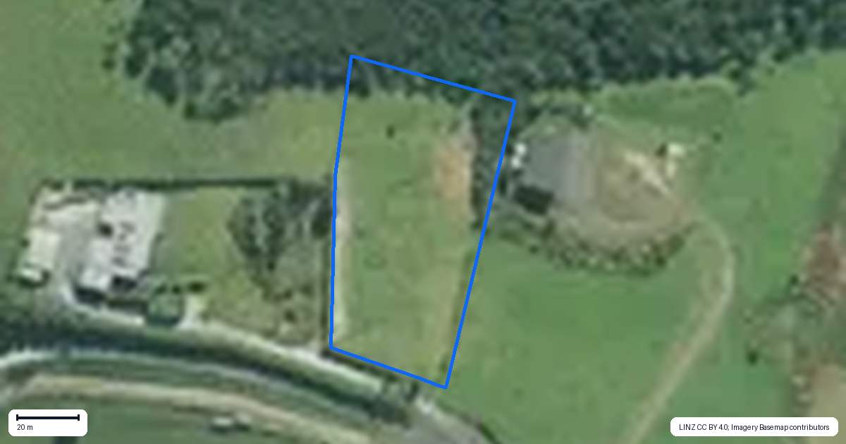 Property context map for 736 Barrier View Road, Mangawhai