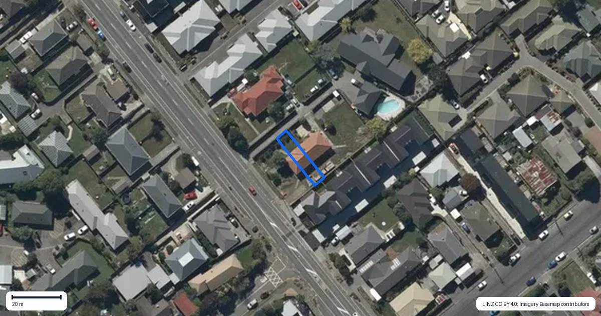 Property context map for 3/200 Lyttelton Street, Spreydon, Christchurch