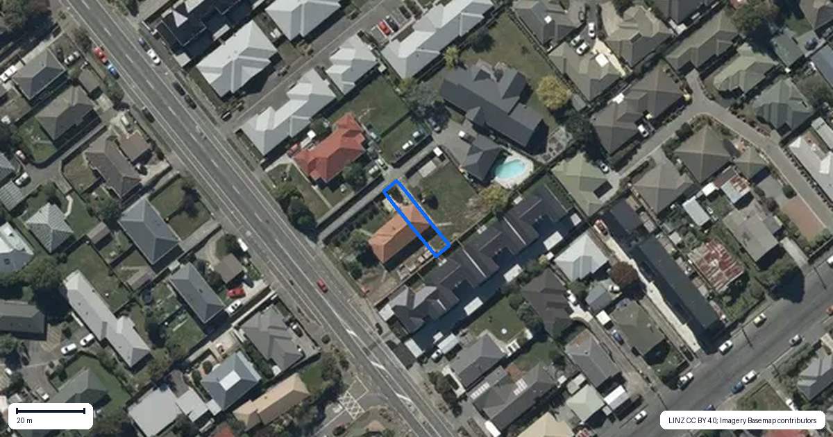 Property context map for 5/200 Lyttelton Street, Spreydon, Christchurch