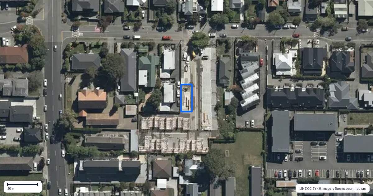 Property context map for 2/130 Holly Road, St Albans, Christchurch