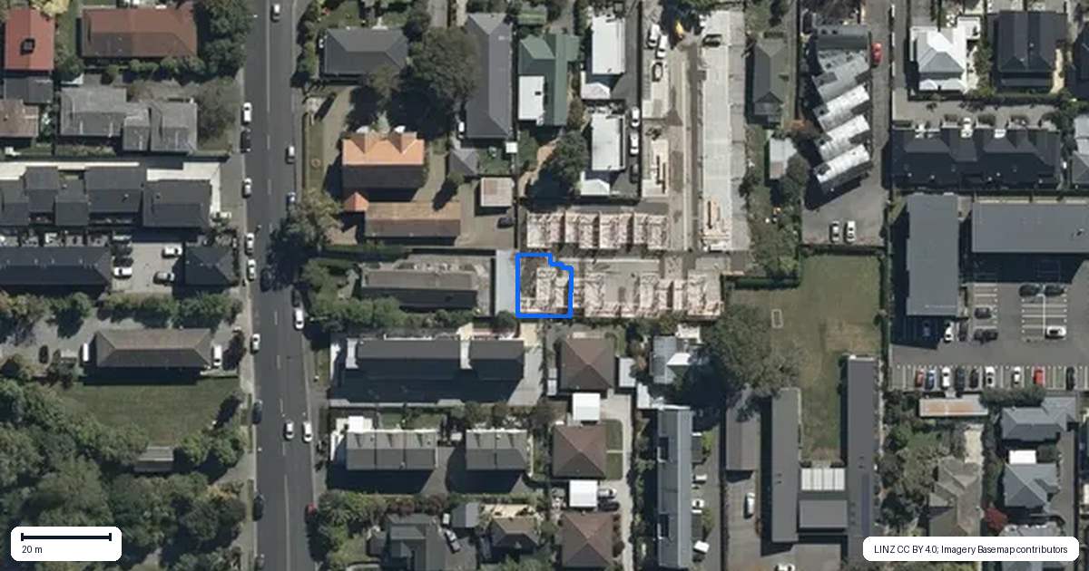 Property context map for 7/130 Holly Road, St Albans, Christchurch