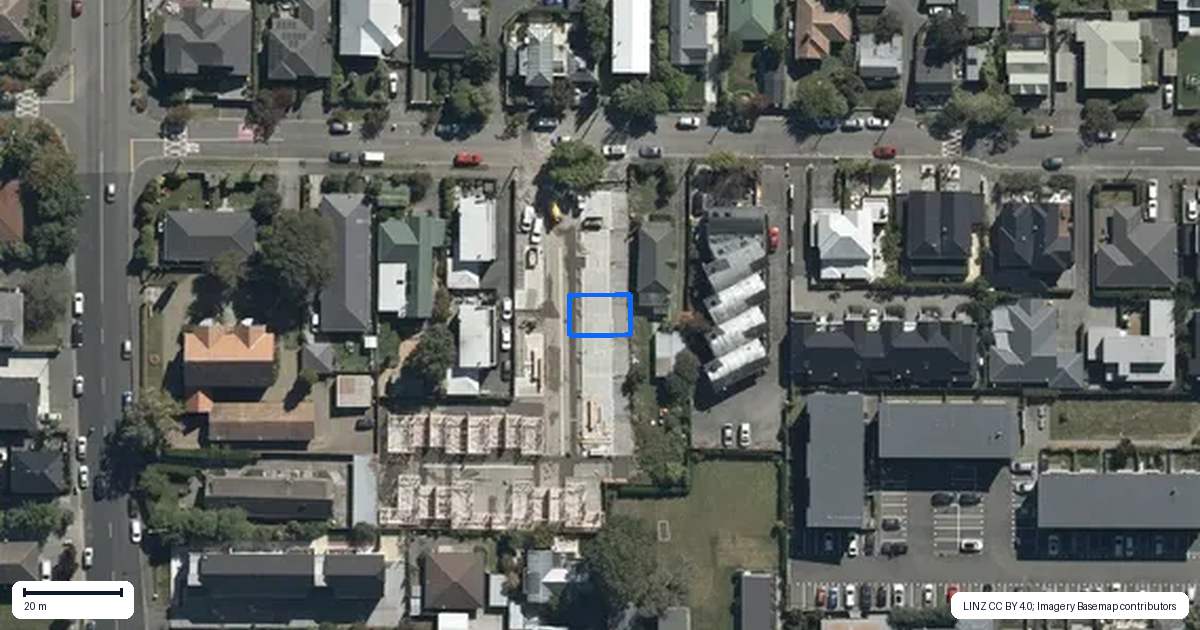 Property context map for 14/130 Holly Road, St Albans, Christchurch