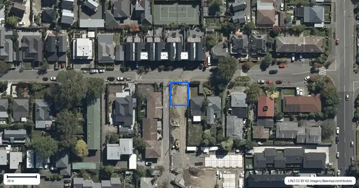 Property context map for 1/92 Holly Road, St Albans, Christchurch