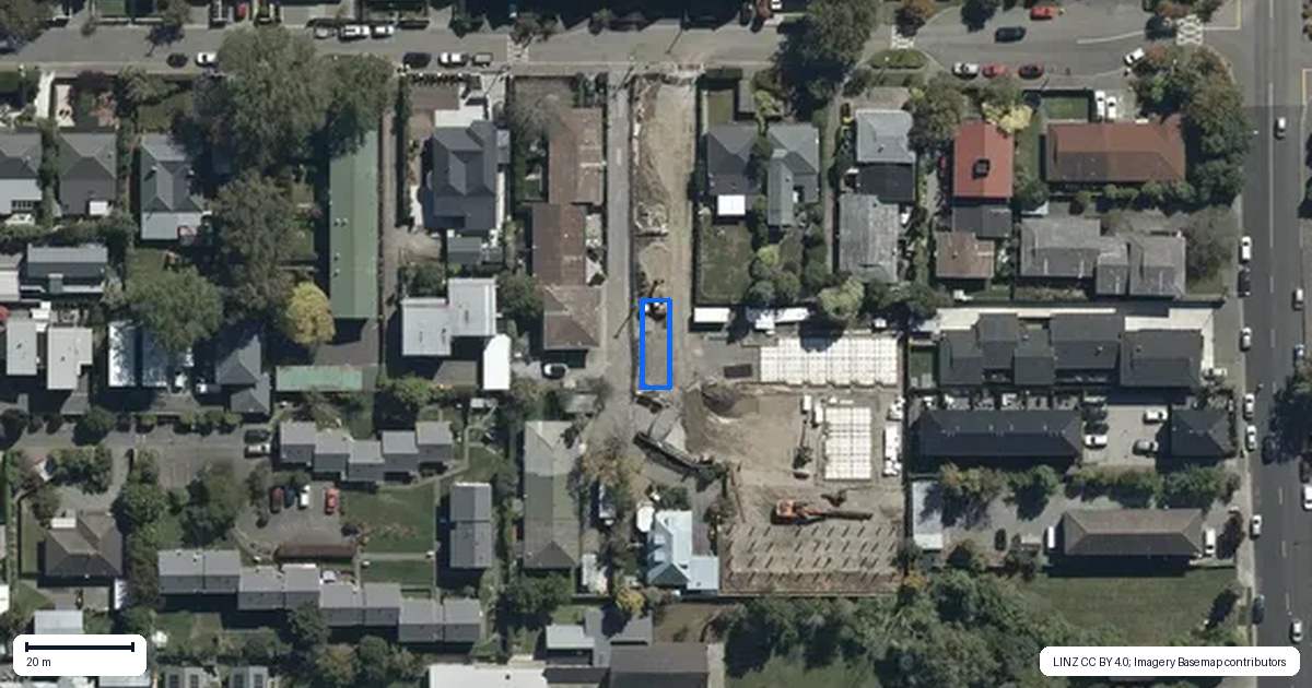 Property context map for 1/90 Holly Road, St Albans, Christchurch